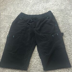 Black Scrub Pants With Blue Accents